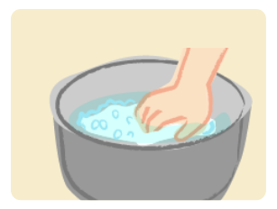 作り方1-お米を洗う