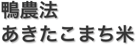 鴨農法あきたこまち米